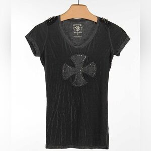 Velvet Stone English Cross T-Shirt